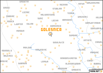 map of Golešnica