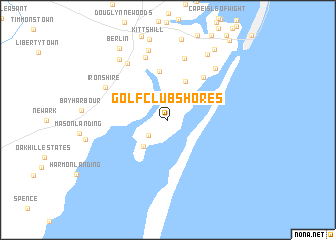 map of Golf Club Shores