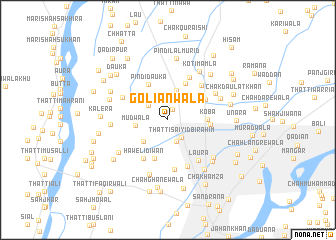 map of Golīānwāla