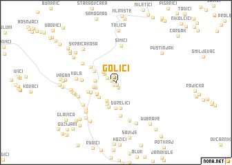 map of Golići