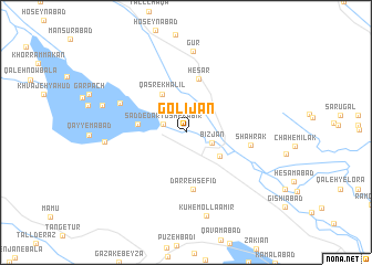 map of Golījān