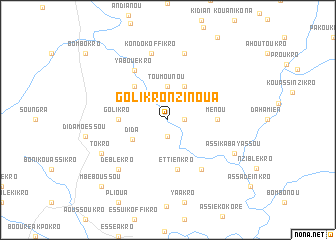 map of Golikro Nzinoua