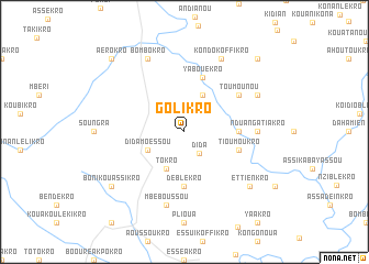 map of Golikro