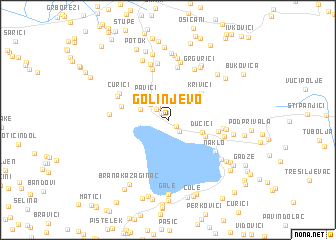 map of Golinjevo