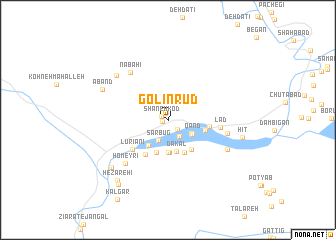 map of Golīn Rūd