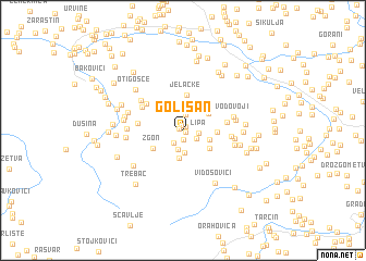 map of Golišan