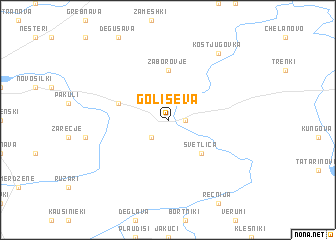 map of Goliševa