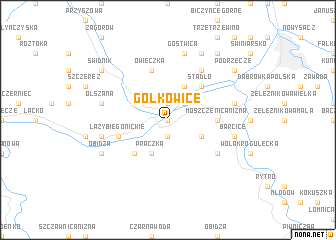 map of Gołkowice
