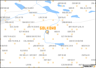 map of Gołkowo