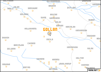 map of Gollān