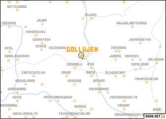 map of Gollūjeh