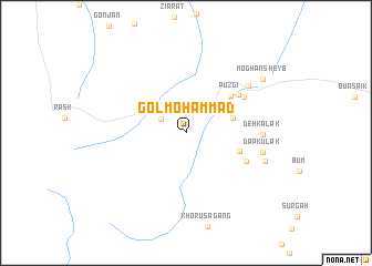 map of Gol Moḩammad