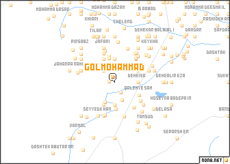 map of Gol Moḩammad