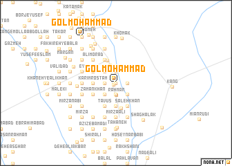 map of Gol Moḩammad