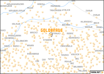 map of Golobrađe