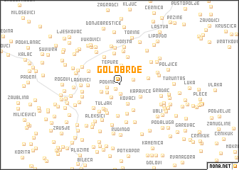 map of Golobrđe