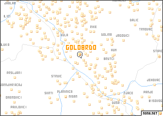 map of Golo Brdo