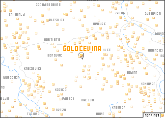 map of Goločevina