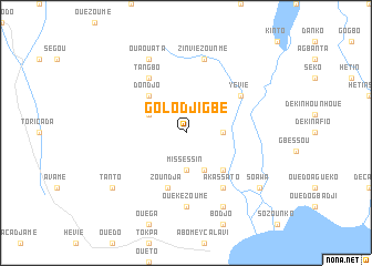 map of Golo-Djigbé