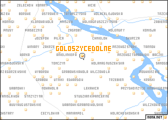 map of Gołoszyce Dolne