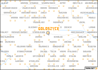 map of Gołoszyce