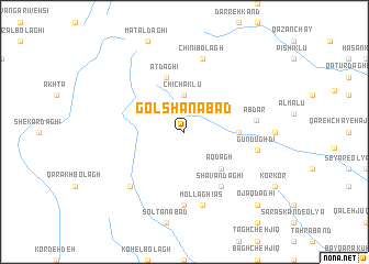 map of Golshanābād