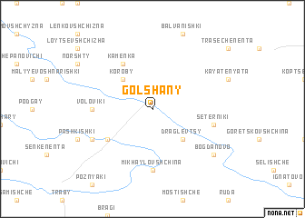 map of Golʼshany
