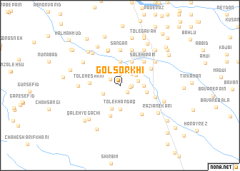 map of Gol Sorkhī