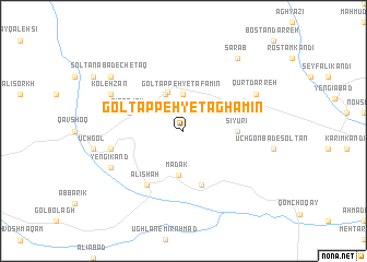 map of Gol Tappeh-ye Ţaghāmīn