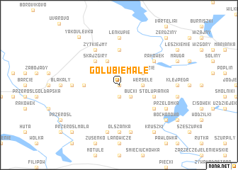 map of Golubie Małe