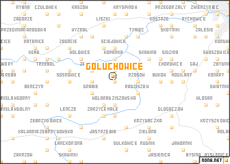 map of Gołuchowice