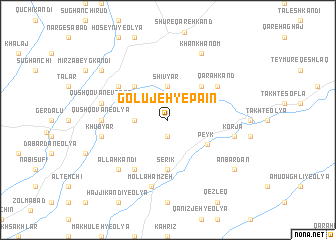 map of Golūjeh-ye Pā\