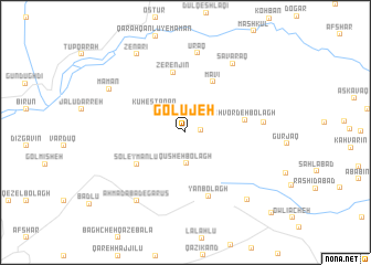 map of Golūjeh