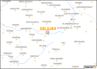 map of Golūjeh