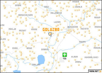 map of Golužba