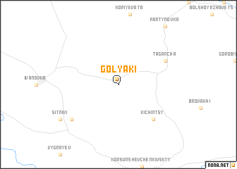 map of Golyaki