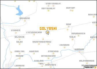 map of Golyashi