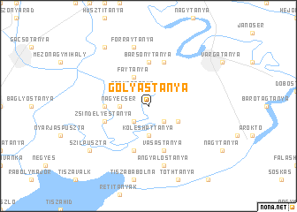 map of Gólyástanya