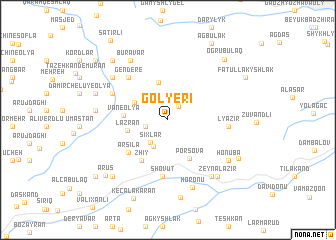 map of Gölyeri