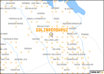 map of Golzār-e Nowrūz