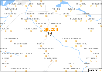 map of Golzow