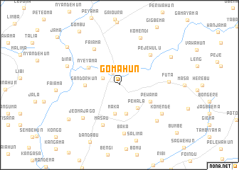 map of Gomahun