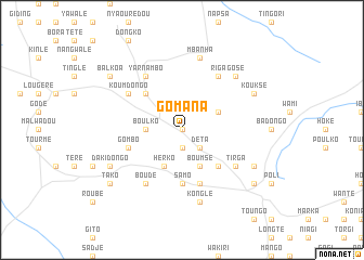 map of Gomana