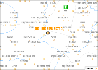 map of Gombospuszta