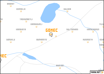 map of Gömeç