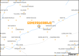 map of Gomera de Abajo