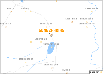 map of Gómez Farías