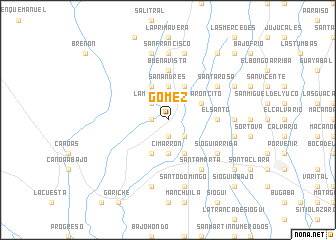 map of Gómez