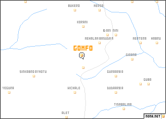 map of Gomfo