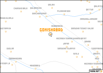 map of Gomīshābād